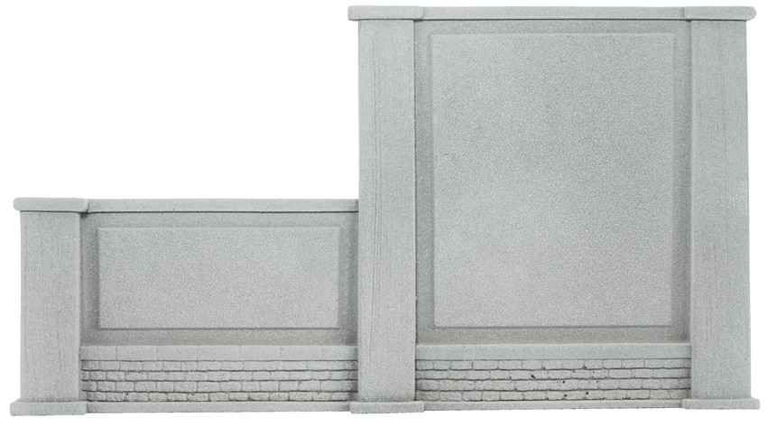 58088 Noch HO Muro di contenimento sinistro con pilastri misure 20,5 x 12,5 cm.