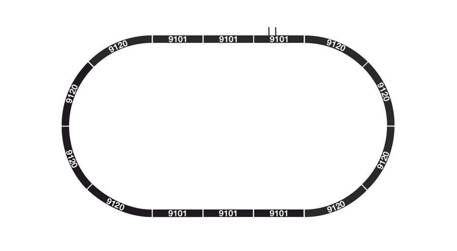 9319 Fleischmann Tracciato binari con massicciata scala N 1:160 misure cm  85x40