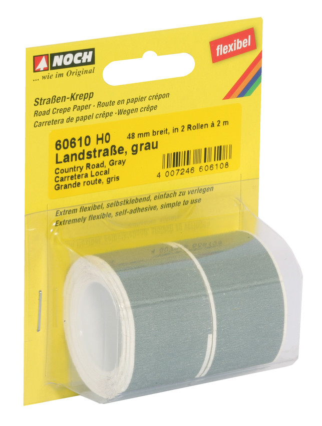 largh cm 60610 Noch HO Strada in asfalto con segnaletica 1 mt 4,8