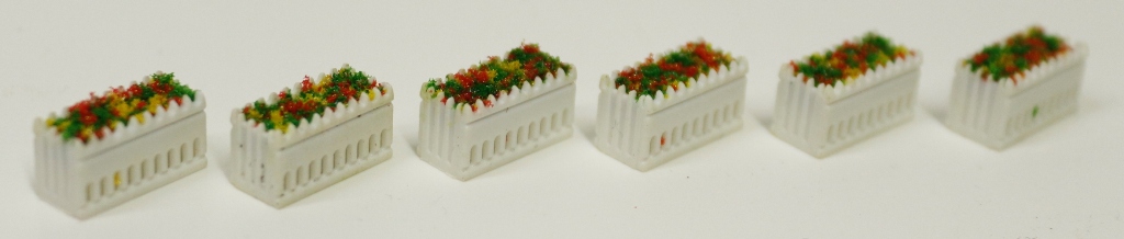 747DM HO Set 6 vasi ornamentali con fiori per case stazioni piazze scala 1:87 747DM HO Set 6 vasi ornamentali con fiori per case stazioni piazze scala 1:87