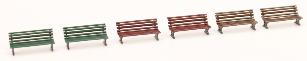 926DM HO Set 6 panchine per stazioni FS e altri usi montate e colorate sc. 1:87 926DM HO Set 6 panchine per stazioni FS e altri usi montate e colorate sc. 1:87