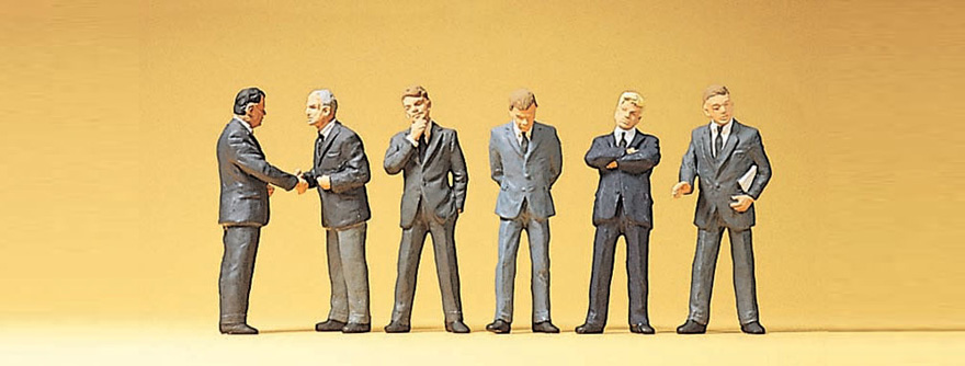 10380 Preiser HO conf. 6 Personaggi businessmen come foto scala 1:87 10380 Preiser HO conf. 6 Personaggi businessmen come foto scala 1:87