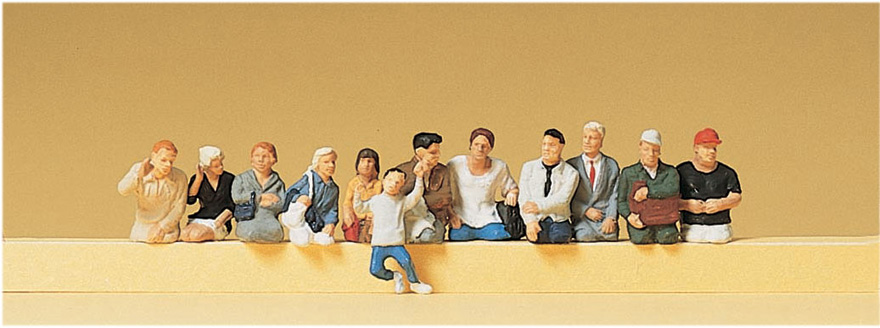 10386 Preiser HO Conf. 12 personaggi seduti senza gambe come foto scala 1:87 10386 Preiser HO Conf. 12 personaggi seduti senza gambe come foto scala 1:87