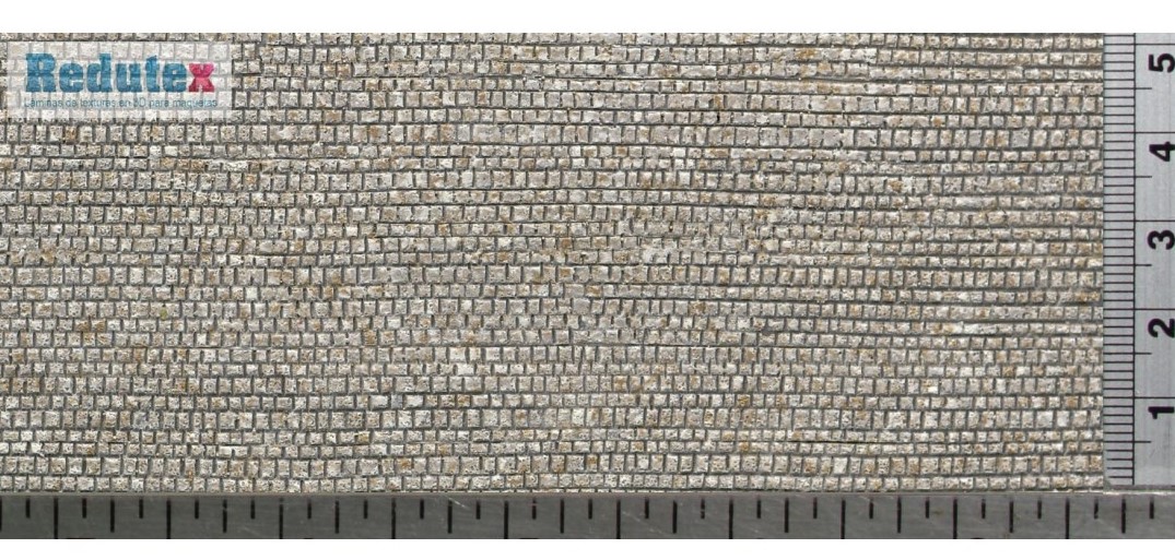 076BS123 Redutex HO Fondo stradale in pietra policromatico 3d adesivo flessibile 076BS123 Redutex HO Fondo stradale in pietra policromatico 3d adesivo flessibile