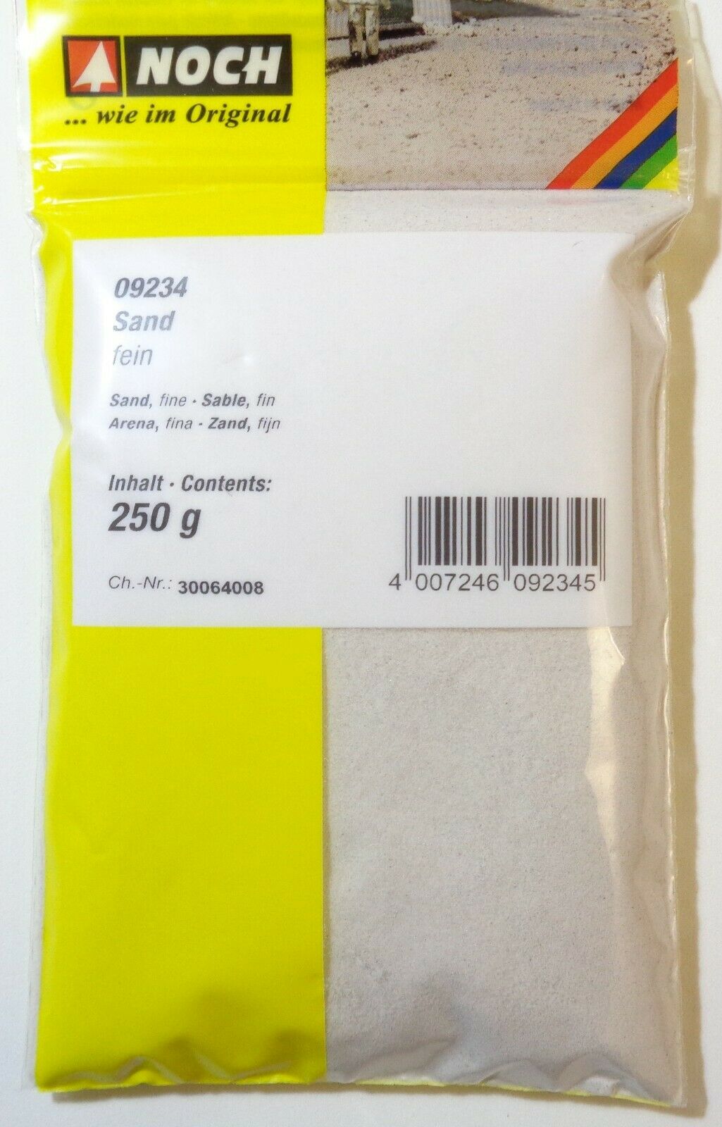 09234 Noch Confezione Sabbia finissima colore beige gr. 250 09234 Noch Confezione Sabbia finissima colore beige gr. 250