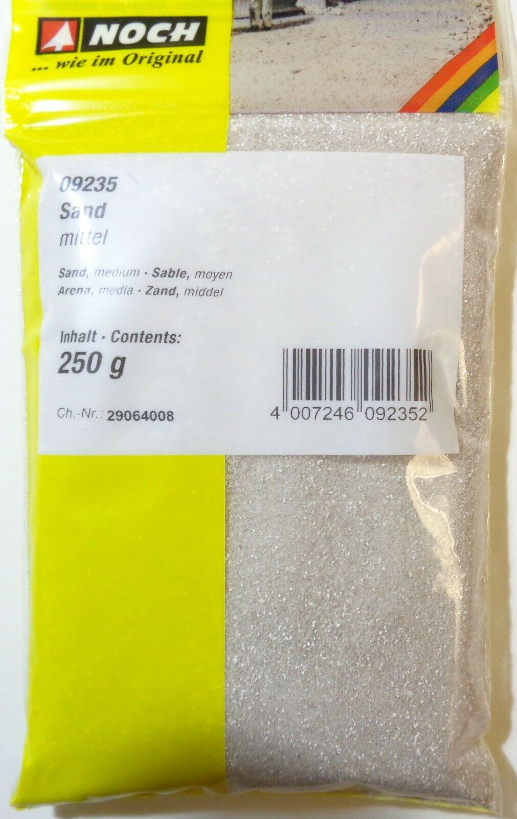09235 Noch Confezione Sabbia fine media colore beige gr. 250 09235 Noch Confezione Sabbia fine media colore beige gr. 250